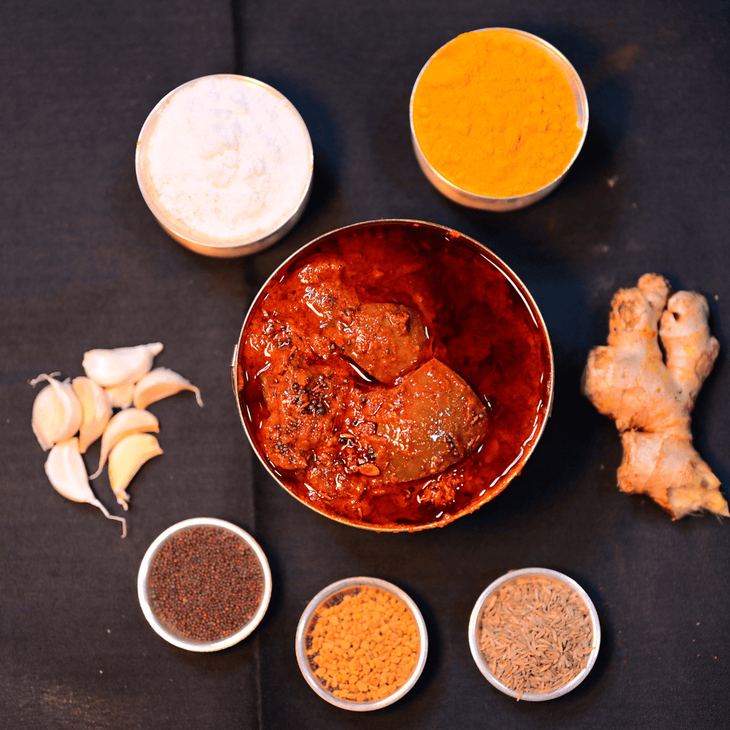 Allam avakay/ ginger mango pickle