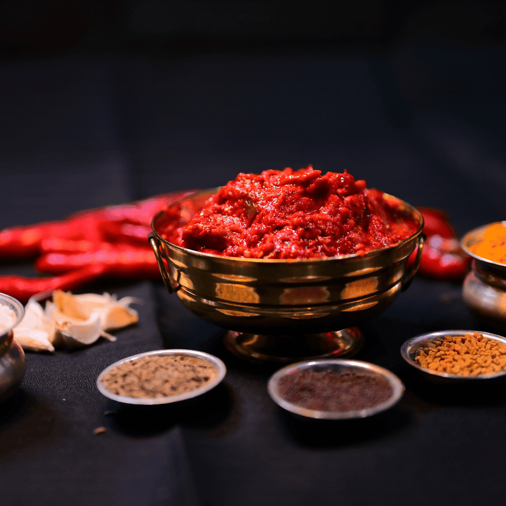 Lal Mirchi Ka Achar, also known as Pandu Mirchi Pachadi