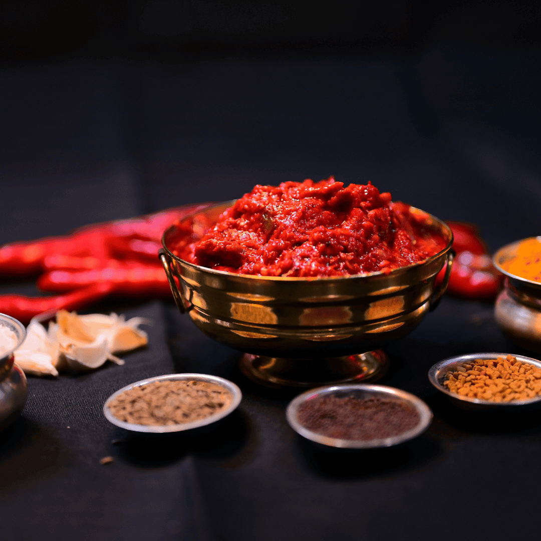 Lal Mirchi Ka Achar, also known as Pandu Mirchi Pachadi